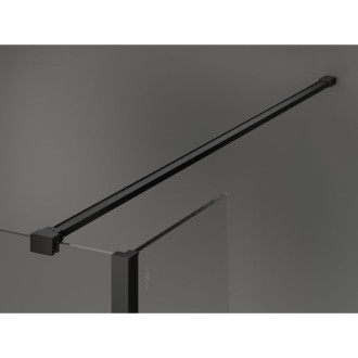 Mexen Kioto Sprchová zástěna 145 x 40 cm, průhledná, černá - 800-145-212-70-00-040