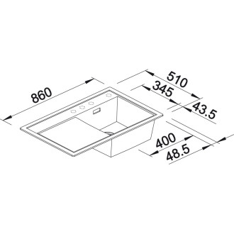 Blanco ZENAR 45 S Silgranit tartufo dřez vlevo s excentrem a skleněnou krájecí deskou