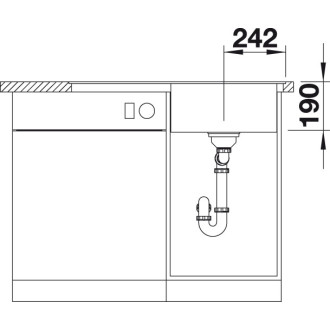 Blanco ZENAR 45 S-F Silgranit aluminium dřez vpravo s excentrem, přís. krájecí deska dřevo