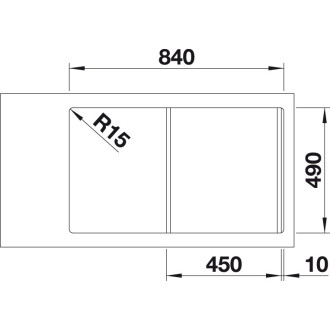 Blanco DIVON II 45 S IF Nerez hedvábný lesk dřez vlevo s excentrem