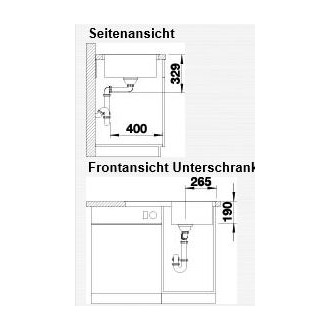Blanco SONA 45 S Silgranit aluminium oboustranné provedení