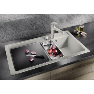 Blanco ZENAR 5 S Silgranit tartufo dřez vpravo s excentrem krájecí deska sklo