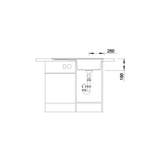 Blanco ZENAR 45 S Silgranit muškát dřez vlevo s excentrem bez příslušenství