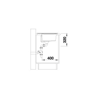 Blanco ZENAR 45 S Silgranit muškát dřez vlevo s excentrem bez příslušenství