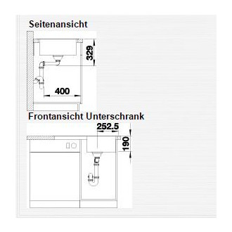 Blanco LEGRA 45 S Silgranit aluminium oboustranné provedení