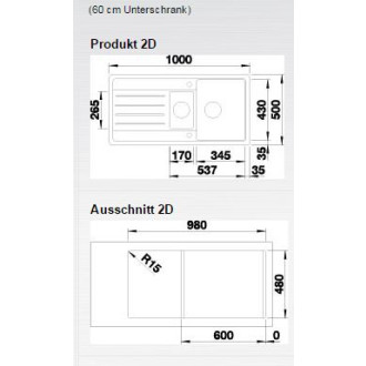 Blanco LEGRA 6 S Silgranit aluminium oboustranné provedení