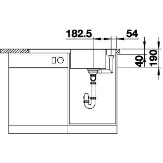 Blanco AXIA III 5 S-F InFino silgranit aluminium dřez vpravo s excentrem přísluš. sklo