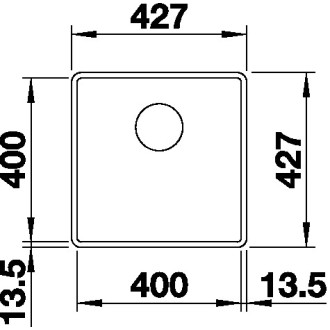 Blanco SUBLINE 400 F InFino Silgranit aluminium bez táhla