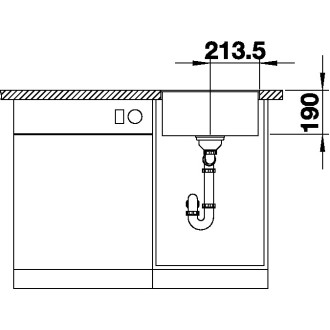 Blanco SUBLINE 400 F InFino Silgranit aluminium bez táhla