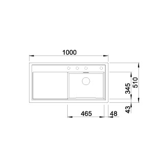 Blanco ZENAR XL 6 S InFino Silgranit aluminium dřez vlevo s exc. bez příslušenství