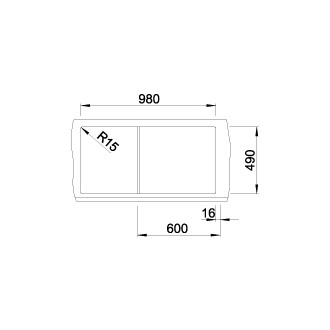 Blanco ZENAR XL 6 S InFino Silgranit aluminium dřez vlevo s exc. bez příslušenství