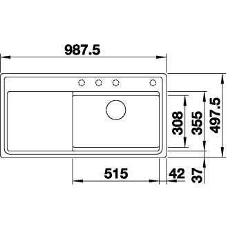 Blanco ZENAR XL 6 S-F DFG InFino Silgranit jasmín dřez vpravo s exc.+deska dřevo