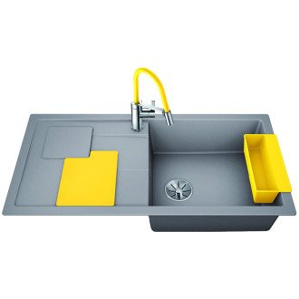Blanco SITY XL 6 S InFino Silgranit aluminium dřez vpravo přísl. lemon
