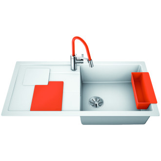 Blanco SITY XL 6 S InFino Silgranit bílá dřez vpravo přísl. orange