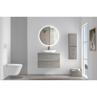 CERANO - Koupelnová skříňka Carole s deskou pod umyvadlo - 36 mm - betonově šedá - 81x49,8x46,5 cm