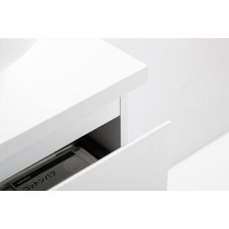 CERANO - Koupelnová skříňka Carole s deskou pod umyvadlo - 36 mm - bílá matná - 71x49,8x46,5 cm