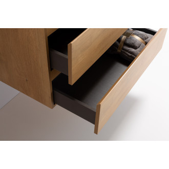 CERANO - Koupelnová skříňka Carole s deskou pod umyvadlo - 36 mm - dub medový - 61x49,8x46,5 cm