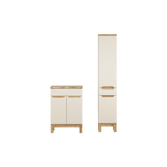 Comad SET-BAC B NAT WOTAN 60CM HC Koupelnová sestava 60 cm s deskou a vysokou skříňkou