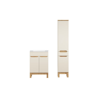 Zestaw meblowy 60cm z umywalką meblową Lava i szafką wysoką