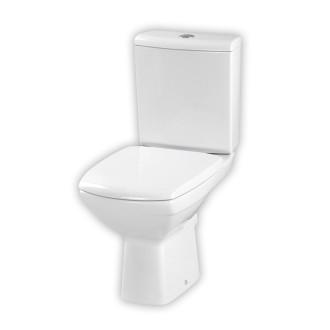 WC mísa Cersanit Carina 313 kombi bílá 010 zadní odpad nádržka 3/6L sedátko duroplast soft close, K31-014