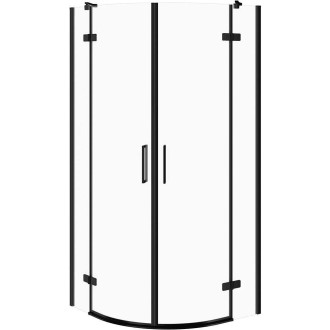 Cersanit Jota sprchový kout černá čiré sklo 80x80x195 S160-040