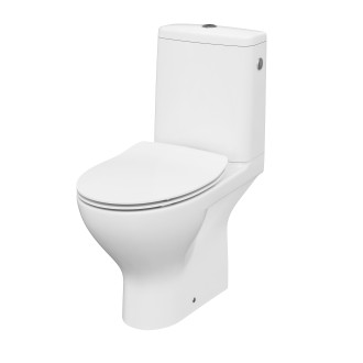 WC mísa Cersanit Moduo 670 kombi bílá 010 zadní odpad Clean On nádržka 3/5 sedátko slim duroplast soft close easy off, K116-029