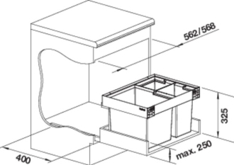 Blanco FLEXON II LOW XL 60/3 košový systém   526 643