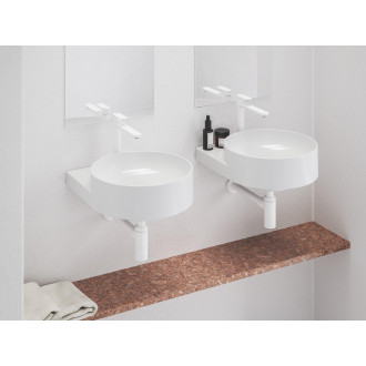 Umyvadlová stojánková baterie Eleganta BeCool EL 014.01 (EL 014.11WV Umyvadlová stojánková baterie BeCool 220 mm bez výpusti, White Velvet)