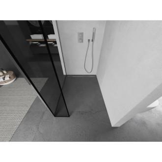 Mexen Kioto Sprchová zástěna 130 x 40 cm, černý rám, chrom - 800-130-212-01-70-040