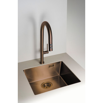 Deante Olfato  nerezový dřez, 1-komorový 550x505x200 mm, kartáčovaný hnědý ZPO_C10B