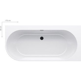 Vana Freedom Corner (Vana Freedom Corner 170x80 L, volně stojící, bílá, krytka odtoku bílá/černá/chrom)