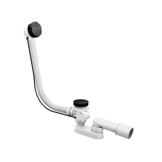 Vanové odtokové komplety s přepadem (Vanový sifon B 80 K/K, černá)