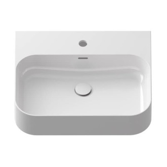 Umyvadlo Ceramic Slim Wall R (Umyvadlo Ceramic Slim Wall R 55, s otvorem pro baterii, s přepadem, bílá)