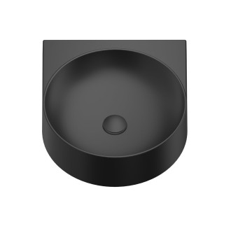 Umyvadlo Ravak Yard 40,5x50 cm černá mat bez otvoru pro baterii, bez přepadu XJX0D040000