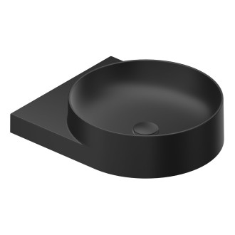 Umyvadlo Ravak Yard 40,5x50 cm černá mat otvor pro baterii, bez přepadu XJX0D240002