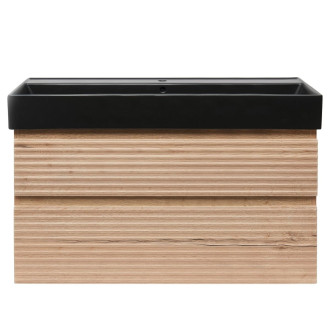 Koupelnová skříňka 2 zásuvková s umyvadlem Naturel Savona 98x53x44,8 cm dub Halifax mat SAVONA2100DHSATC