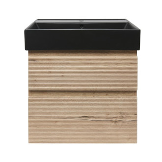 Koupelnová skříňka 2 zásuvková s umyvadlem Naturel Savona 58x53x44,8 cm dub Halifax mat SAVONA260DHSATC