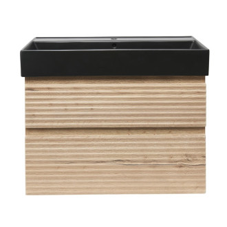 Koupelnová skříňka 2 zásuvková s umyvadlem Naturel Savona 78x53x44,8 cm dub Halifax mat SAVONA280DHSATC