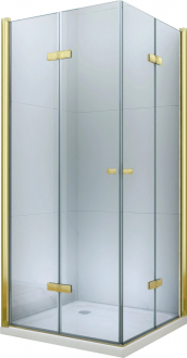 Mexen Lima Duo skládací sprchový kout 80x70 cm, transparent, zlatá 856-080-070-50-00-02