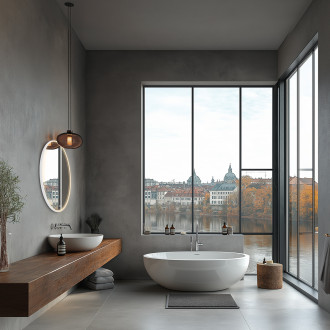 Nimco ZPB 31000RVX-05 BÍLÉ LED zrcadlo pr. 600 se dvěma dotykovými senzory