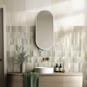 Bílé LED zrcadlo 400x800 se dvěma dotykovými senzory