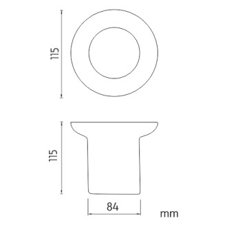 Nimco NIMCO 1094C nádobka wc kartáče sklo matné 1094C