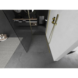 Mexen Kioto Sprchová zástěna 130 x 85 cm, průhledná, zlatá - 800-130-212-50-00-085