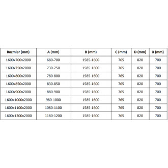 Posuvný sprchový kout Mexen Velar 160 x 80 cm, grafit, kartáčovaná měď - 871-160-080-41-65