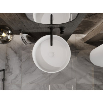 Volně stojící umyvadlo Mexen Onyx-01 z konglomerátu 45 x 45 cm, matná bílá - 26524500