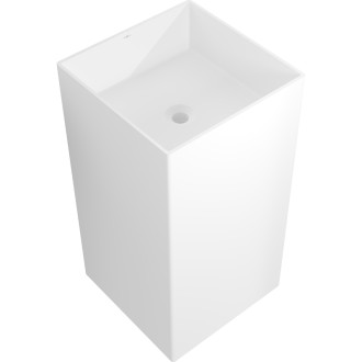 Volně stojící umyvadlo Mexen Xola-2 z konglomerátu 45 x 45 cm, matná bílá - 26594500