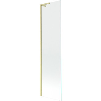 Vanová zástěna Mexen Next L s jedním křídlem 50 x 150 cm, průhledná, kartáčované zlato - 895-050-000-03-00-55