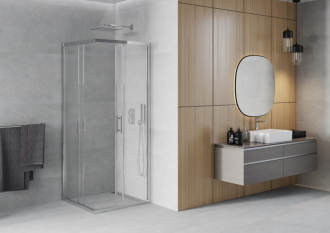 MEXEN RIO sprchový kout čtverec 70x70x190 cm 5mm chrom-čiré 860-070-070-01-00
