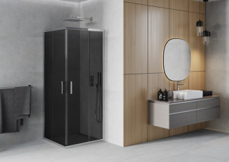 MEXEN RIO sprchový kout čtverec 90x90x190 cm 5mm chrom-kouřové 860-090-090-01-40