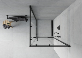 MEXEN RIO sprchový kout čtverec 90x90x190 cm 5mm černá-čiré 860-090-090-70-00